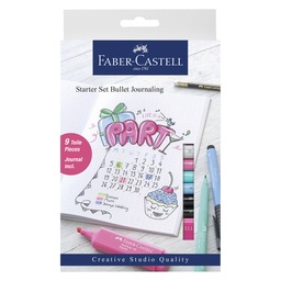 [17274] MARCADORES EN ESTUCHE FABER CASTELL 267125 BULLET JOUNAL 9 COL. 
