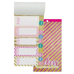 [15801-88] BLOCK ETIQUETAS GRANMARK 162-88 GLITTER ROSA