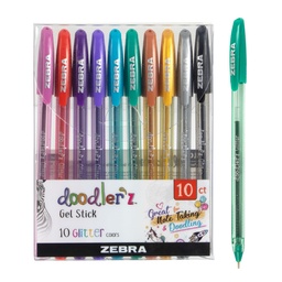 [16272] BOLIGRAFO ZEBRA DOODLERS 8917-67 ESTUCHE 10 COL. GLITTER