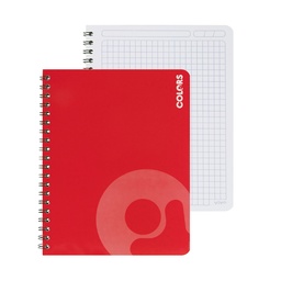 [12941-CUADROS] CUADERNO C/ESPIRAL DOBLE ANILLO VIVO 100H. 239954 CUADROS