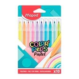 [20707059] MARCADOR EN ESTUCHE MAPED 845469 COLOR PEPS PASTEL 10 COLORES