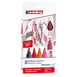 [16123] MARCADOR PARA ROPA EDDING 4500 CX5 COLORES CALIDOS