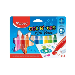 [20707053] MARCADORES EN ESTUCHE MAPED 846612 MINI POWER JUMBO 12 COLORES