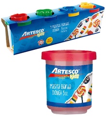 [20224006] PLASTICINA ARTESCO KIDS 15041005 MASITAS BLANDAS 5 ONZ C/U, 4 COLORES