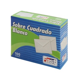 [00740] SOBRE BLANCO FAST CUADRADO CX100 BOND 75 GRS