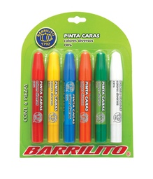 [20404015] CRAYON BARRILITO CRY6 PINTA CARITAS 6 COLORES 