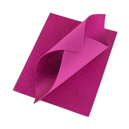 [11775-7] FOAMY CON DIAMANTINA FAST  8.5"X11 FUCSIA