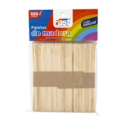 [50743] PALETAS DE MADERA FAST BX100 DELGADA NATURAL