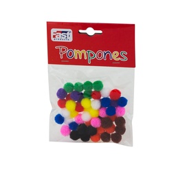 [13564] POMPONES FAST 1.2CM BX50 COLORES SURTIDOS