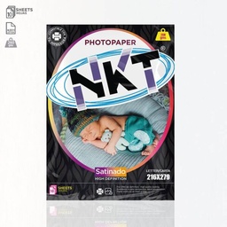 [PROD-001849] PAPEL FOTOGRAFICO NKT 270G SATINADO CARTA 12 HOJAS EN BOLSA