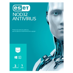 LICENCIA ESSET NOD32 ANTIVIRUS  3 DISPOSITIVOS  1 AÑO