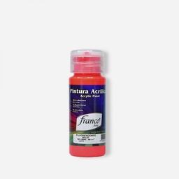 [PP18-0045] PINTURA ACRILICA 60 ML. 045 ROJO FLUORECENTE FRANCO ARTE