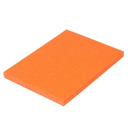 [13838-5] FOAMY CON DIAMANTINA FAST 8.5X11 ARCOIRIS NARANJA