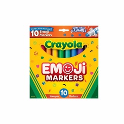 [C588148] MARCADOR LAVABLE EMOJI CRAYOLA 10 COLORES SELLOS