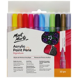 [MPN0129] MONT MARTE SIGNATURE MARCADORES ACRILICOS FINOS 12 COLORES