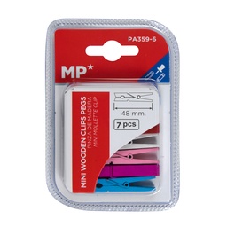 [18788-6] PINZAS DE MADERA MP 48MM PA359-6 PX7 COLORES SURTIDOS