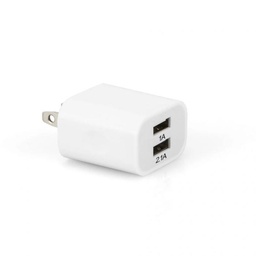 [ARG-AC-0105] CARGADOR DE PARED DUAL USB ARGOM BLANCO