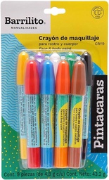 [04008001] CRAYONES BARRILITO CRY9 PINTA CARITAS 9 COLORES