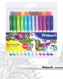 [20707068] MARCADOR EN ESTUCHE PELIKAN 30013470 MICROPUNTA PLUS 0.5MM 24 COLORES 24 COLORES