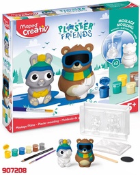 [20215412] JUGUETE EDUCATIVO MAPED CREATIV 907208 PLASTER FRIENDS MOLDES P/YESO WINTER VARIOS