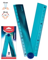 [20611033] REGLA LINEAL MAPED 281018 PLEGABLE NIGHTFALL 15/30CMS. AZUL-CELESTE