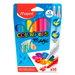 [20707051] MARCADOR EN ESTUCHE MAPED 844612 10+2 BLANCOS MAGIC COLOR PEPS, 10 COLORES