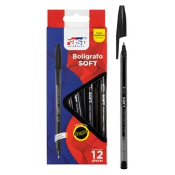 [12356-NEGRO] BOLIGRAFO FAST MEDIANO 1.0MM NEGRO (100X12)