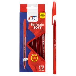 [12356-ROJO] BOLIGRAFO FAST MEDIANO 1.0MM ROJO (100X12)