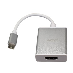 [810098150309] ADAPTADOR USB-C A HDMI AON AO-AD-1005 PLATEADO